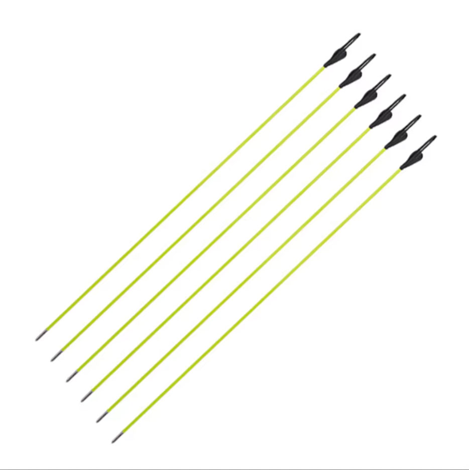 SPG 5 mm Fiberglass Arrow Shaft Recurve Bow Hunting Fishing 31inch Rubber Vane Stainless Steel Arrowhead Outdoor Sports Tool