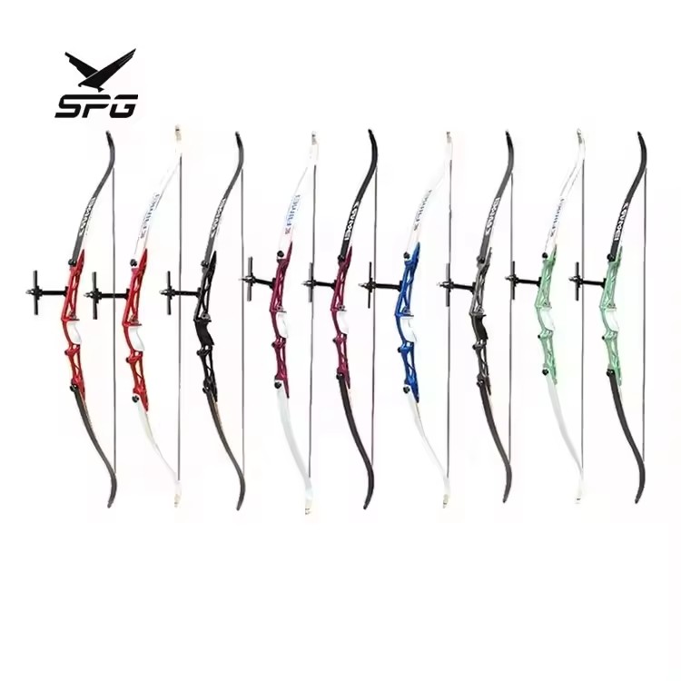 SPG Archery Recurve Bow 22-30 lbs Takedown Aluminum Alloy Riser Professional Indoor Competition Adult Practice Equipment