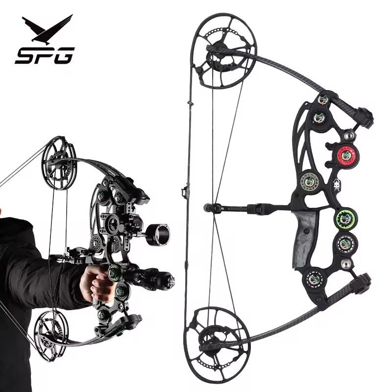Archery Steel Ball Dual Purpose Compound Bow and Arrow Set Left and Right Hands Outdoors Hunting Shooting Composite Pulley Bow