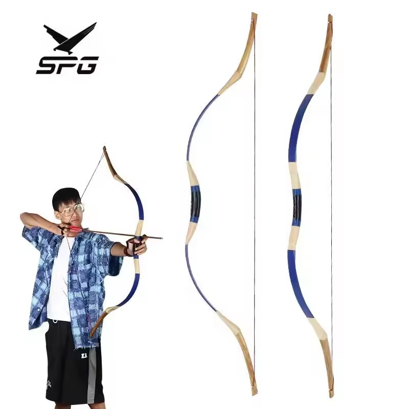 SPG Archery Traditional Bow and Arrow Set Hunting Shooting 20 30 40 lbs Laminated Handmade Chinese Wooden Longbow