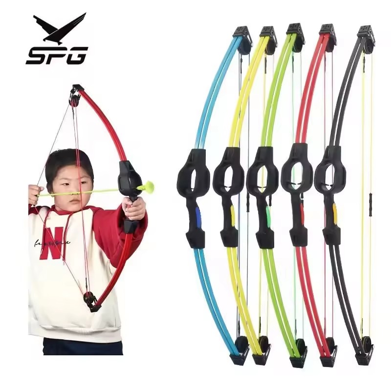 SPG Kids Compound Bow Archery Hunting Pulley ABS Sucker Arrow Rest Silicone Finber Guard Children Outdoor Sports Game Equipment
