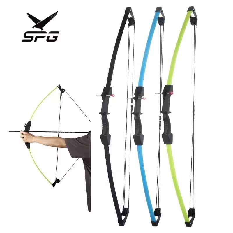 SPG Kids Compound Bow Archery Hunting Pulley Bows Sight And Arrow Rest Sets Finger Guard Outdoor Sports Game Training Equipment