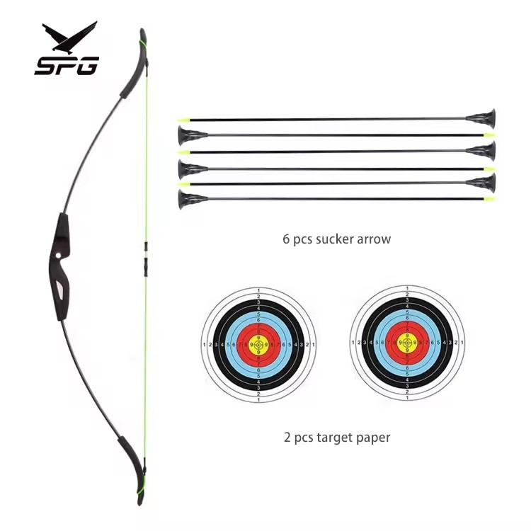 SPG Archery Recurve Bow Fiberglass Sucker Arrow Target Face Left Right Hand Child Toy Outdoor CS Tag Game Training Equipment