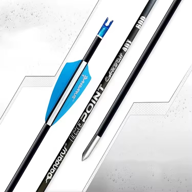 SPG 3.2 mm Carbon Arrow Shaft Archery Straightness 0.003 Recurve Bow Plastic Vane Stainless Steel Tip Professional Accessories