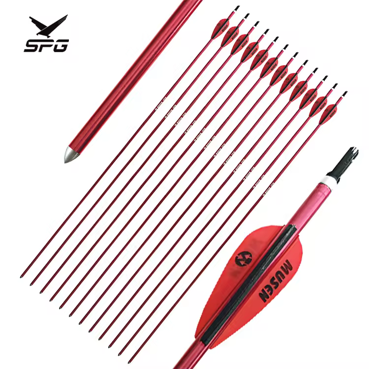 SPG Archery Aluminium Arrows Compound Recurve Bow and Arrow Set 22-34 Inch Shaft Plastic Vane Training Outdoor Sport Accessories No reviews yet 74 sold
