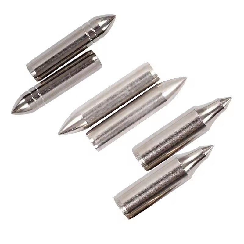 Archery Bullet Arrowheads 6/7/8mm Stainless Steel Hunting Target Carbon Arrows Field Points Replaceable Tips Accessories