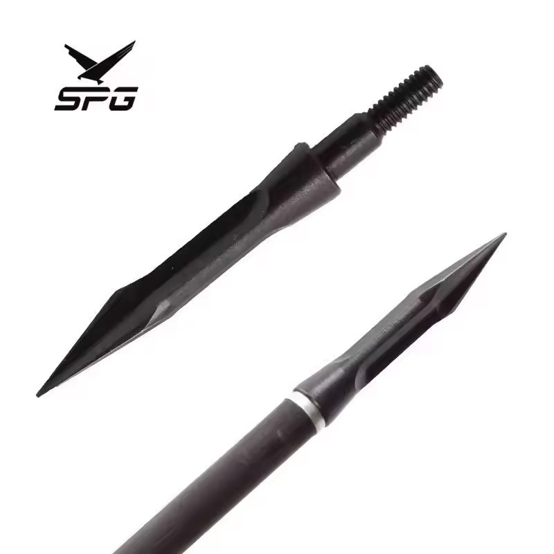 SPG Archery 130 Grain Hunting Broadheads Arrowheads Traditional Bow Carbon Steel Arrow Heads Point Tip Outdoor Accessories