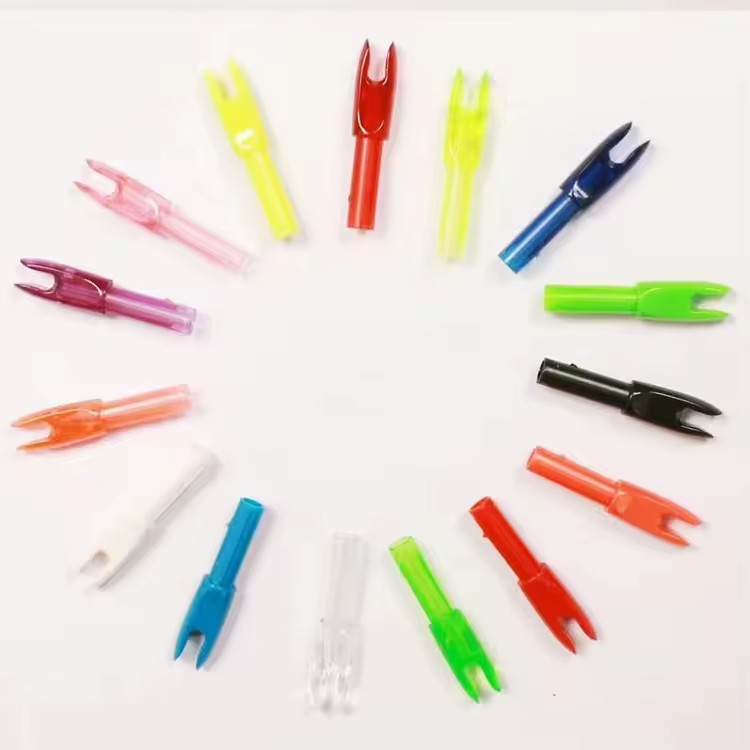 SPG Archery Arrow Nocks 4.2mm Pure Carbon Shaft Plastic Insert Nock Tails Compound Recurve Bow Hunting Arrows DIY Accessories