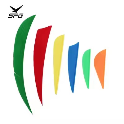 SPG Arrow Feather Archery DIY Recurve Bow Carbon Arrow Shaft Plastic Rubber Turkey Fletching Right Wings Parabolic Vanes