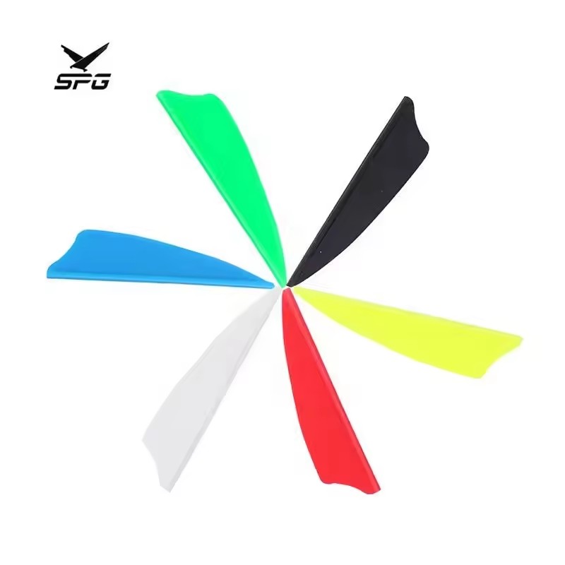 SPG Arrow Vanes Feathers Archery Compound Bow 2 Inch Shield Fletching Colorful Carbon Fiberglass Arrows Shafts Accessories