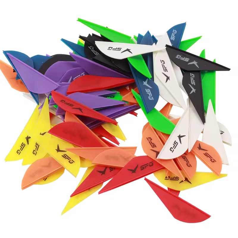 SPG Arrows Vanes Archery Traditional Recurve Longbow Compound Bow 1.8 Inch Rubber Fletching DIY Hunting Professional Replacement