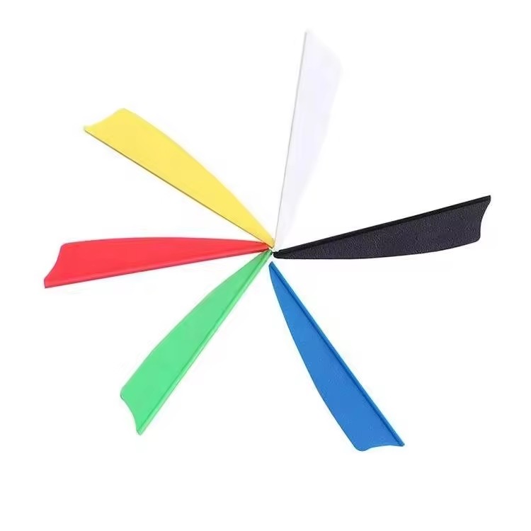 SPG Arrow Feather Archery 2.5 Inch DIY Recurve Bow Hunting Carbon Fiberglass Shaft Rubber Shield Fletching Right Wings Vanes