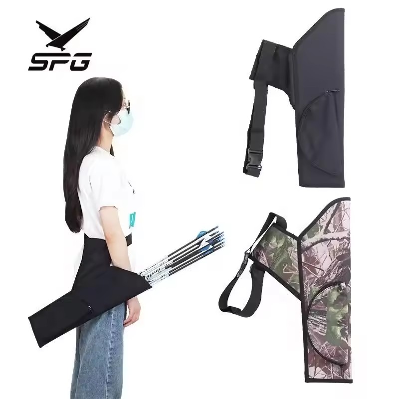 SPG Archery Arrows Bag Recurve Bow Takedown Longbow Hunting Waist Holder Adjustable Backpack Belts Storage Arrow Quiver