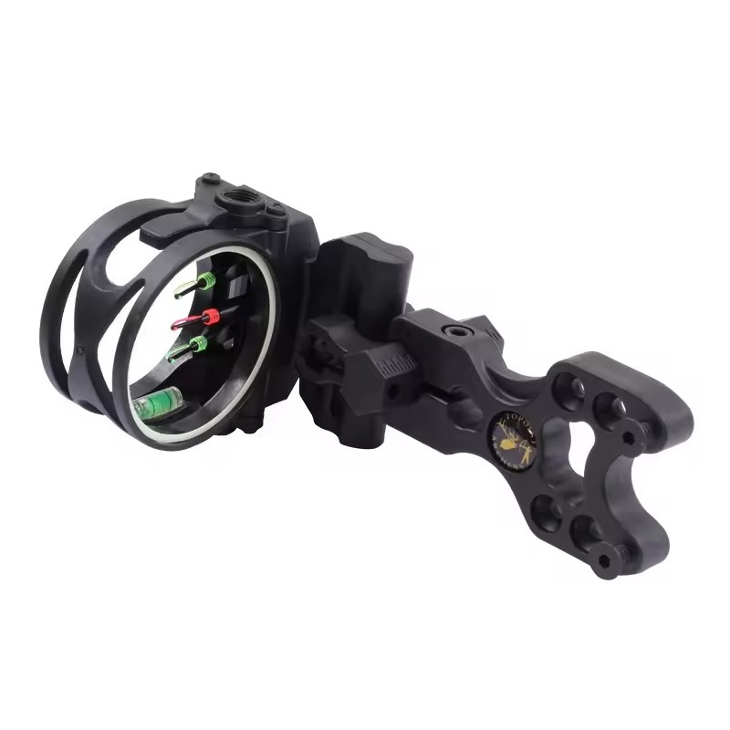 SPG Archery 3 pins Compound Bow Sight 0.029'' Fiber Light Can Adjustable Accessories for Both Left and Right Hand Shooters