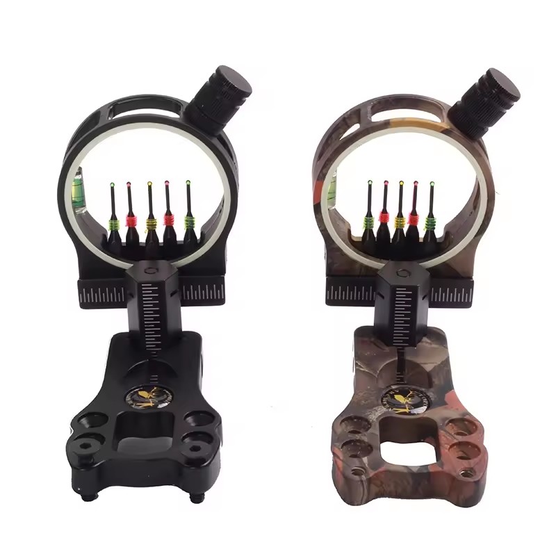 SPG Archery Compound Bow Sight Hunting Target Metal Accessories 5 Pin Fiber 0.029'' Adjustable Portable Professional Tool