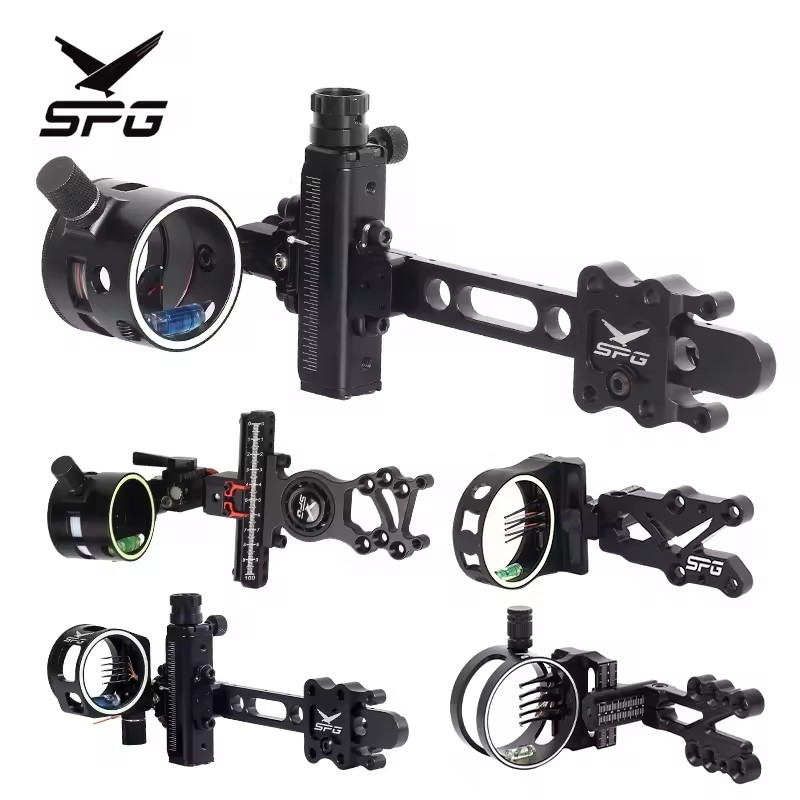 SPG Compound Bow Sight Archery Scope Adjustable Metal Hunting Professional Composite Equipment Accessories