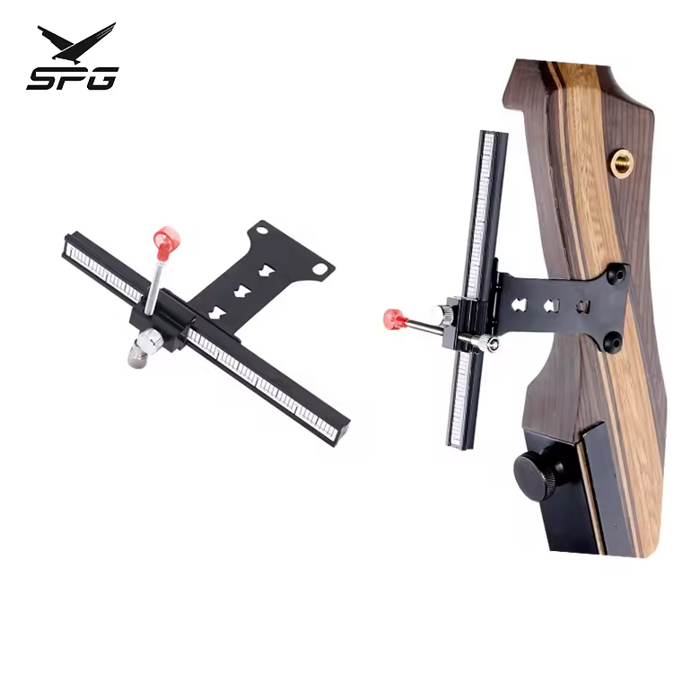 SPG Recurve Bow Sight Archery Scope Pin Takedown Longbow Hunting Practice Professional Competition Metal Adjustable Accessories