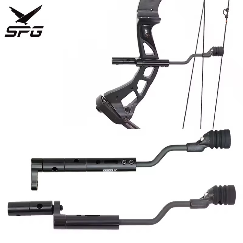 Archery Compound Bow Stabilizer Silence Suppressor Lightweight Bracket Mount Bowstring Hunting Shooting Stopper Metal Equipment