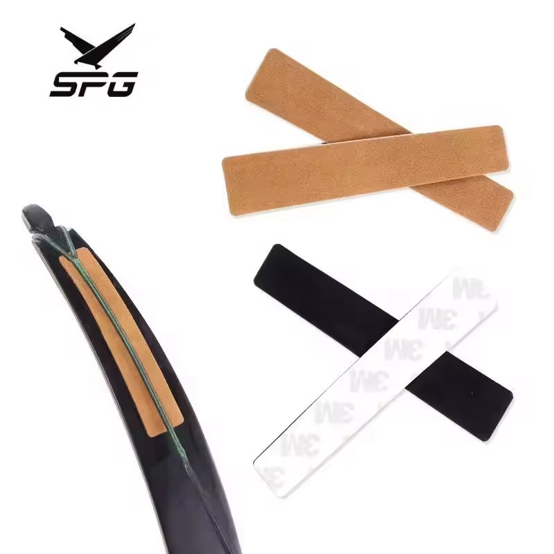 SPG Archery Bow Stabilizer Takedown Recurve Bows String Limb Damper Shock Absorber Fur Leather Silencer Sticker Accessories