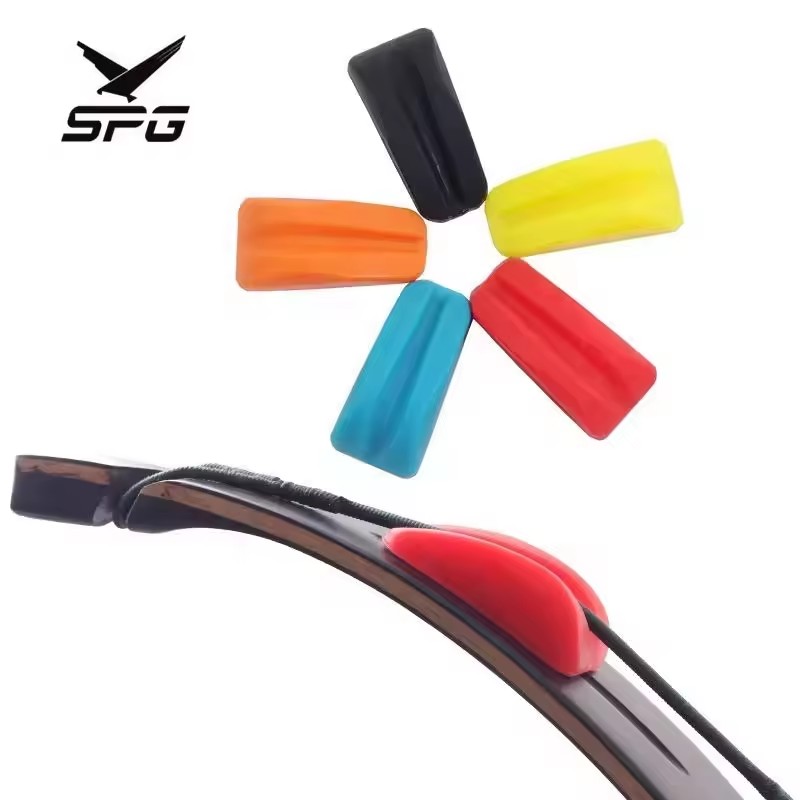 SPG Archery Bow Tip Pad Stabilizer Hunting Recurve Bow Shock-Absorbin Vibration Dampening Training Rubber Limb Guard Accessories