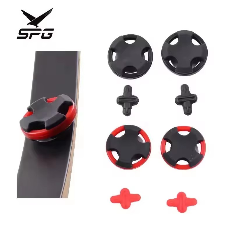 SPG Archery Bow Limb Stabilizer Hunting Recurve Bows Bowstring Shock-Absorbing Silencer Training Vibration Dampening Equipment