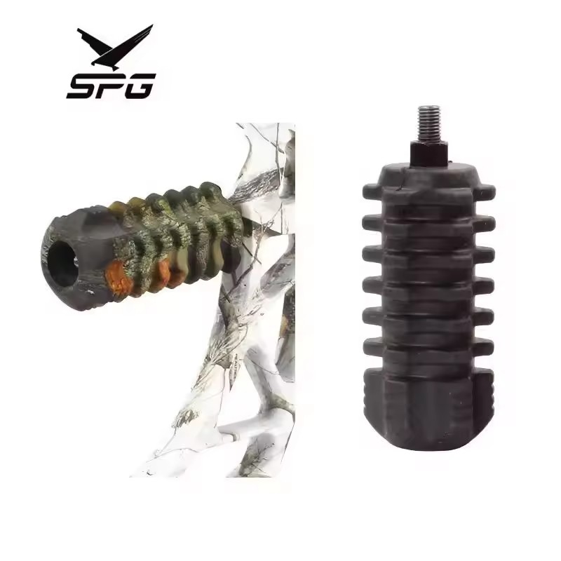 SPG Archery Compound Bow Stabilizer Short Rubber Hunting Training Practice Recurve Bows Risers Vibration Dampener Adapter