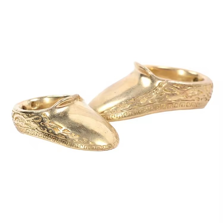 Archery Thumb Ring Finger Tab Recurve Bow Longbow Hunting Mongolian Accessories Brass Fingers Guards Set Protective Equipment