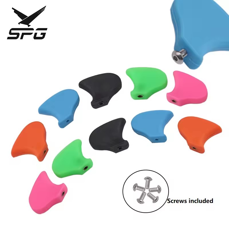 SPG Archery Finger Spacer Clip Tab Silicone Rubber Protector Traditional Recurve Bow Longbow Adjustable Protective Guard Saver