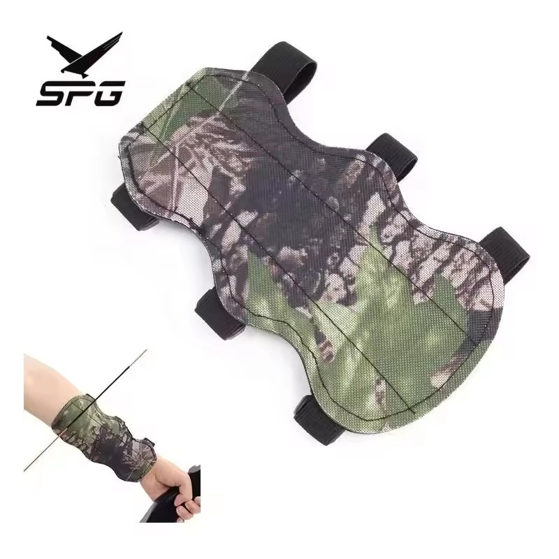 SPG Archery Arm Guard Hunting CS Tag Combat Traditional Recurve Bow Adjustable Outdoor Sport Forearm Protector Training Tool