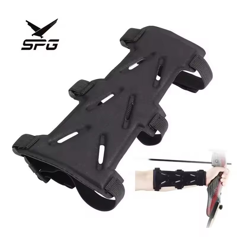 SPG Arm Guard Archery Tag Traditional Recurve Bow Longbow Forearm Protective Gears Adjustable Outdoor Accessories Armguard