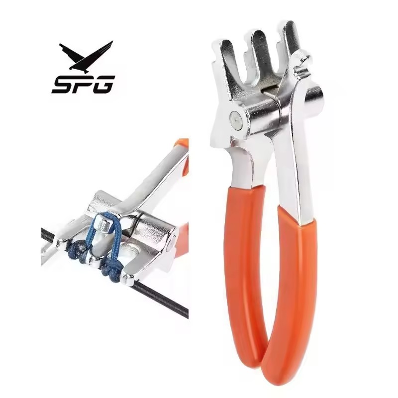SPG Archery String D-Loop Pliers Compound Recurve Bow Stainless Steel Arrow Nock Buckle Brass Button Multi-function Tools