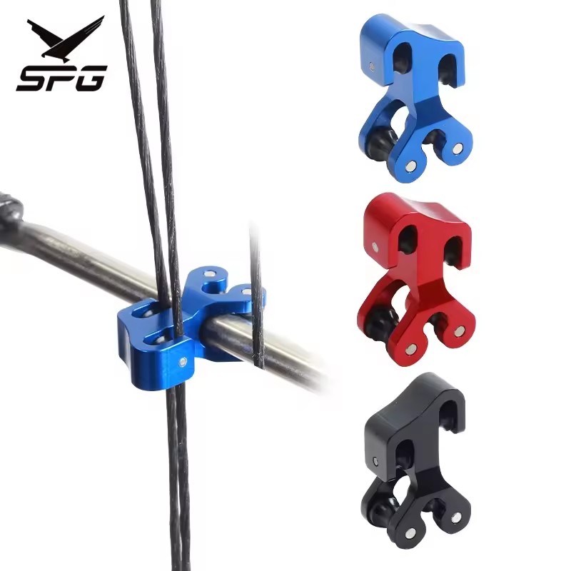 SPG Archery Cable Slide Compound Bow String Splitter Roller Glide Aluminium Alloy Target Hunting Training Separator Accessories