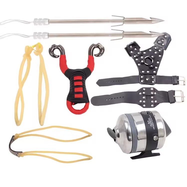 SPG Factory outlet Fishing Hand Protect and Reel Dart Slingshot Fishing Set for sale
