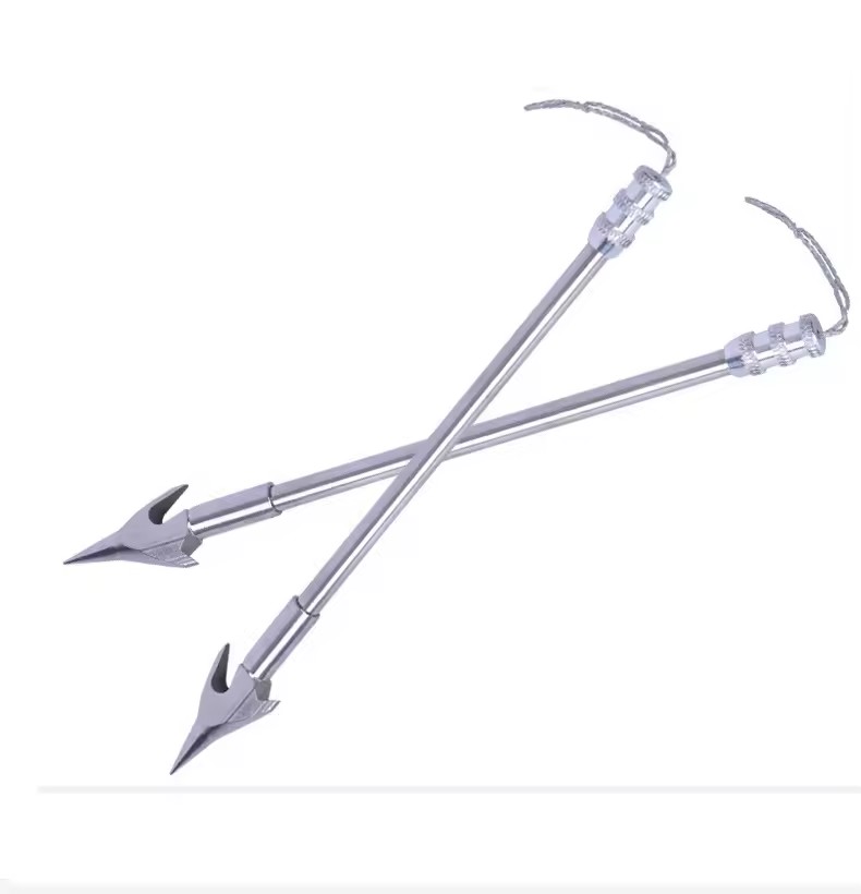Archery Stainless Steel Point Arrow Slingshot Target Fishing Arrow Darts for Outdoor Hunting