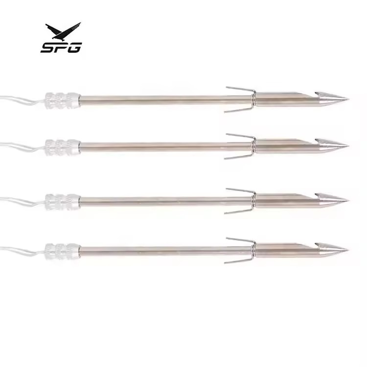SPG Archery Bowfishing Arrows Carbon Shaft Metal Tips Catapult Fishing Compound Recurve Bow SlingShot Hunting Shooting Darts