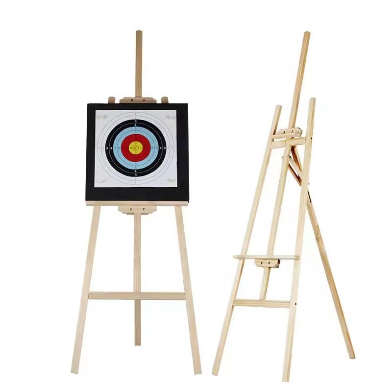 SPG Foldable Archery Target Stand Wooden Outdoor Shooting Hunting Practice Compound Recurve Bow and Arrow Targets Shelf Holder