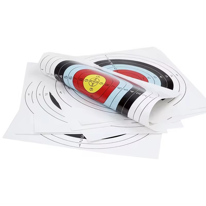 SPG Archery Paper Target 60cm Full Ring Range Compound Bow Carbon Arrow Hunting Shooting Practice for Indoor and Outdoor Game