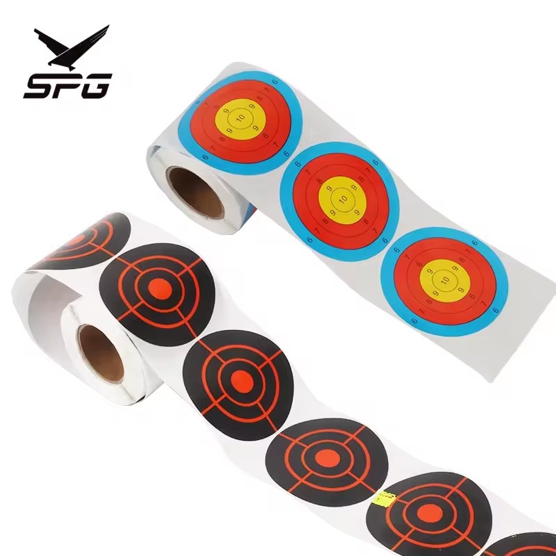 SPG 3 Inch Self Adhesive Archery Target Paper Compound Recurve Bow Carbon Arrow Hunting Practice 200 Sheets Shooting Targets