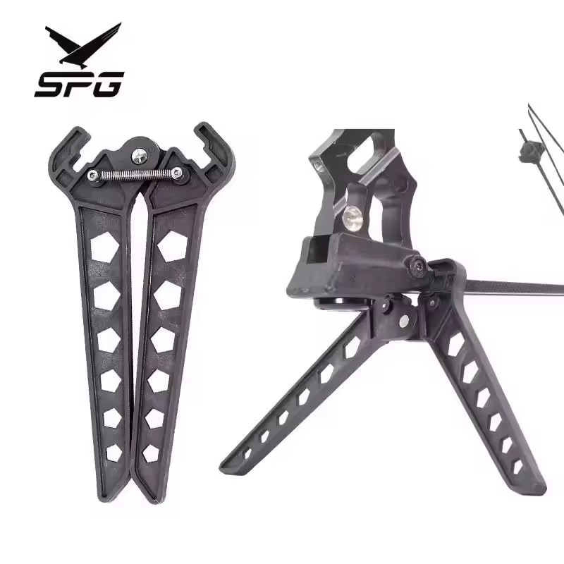 SPG Archery Bow Stand Compound Bows Bracket Rubber Plastic Clamp Outdoor Target Hunting Accessories Foldable Automatic Holder