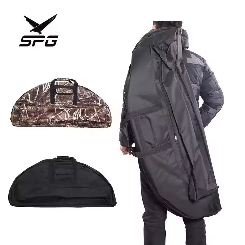 SPG Archery Compound Bow Bag Canvas Adjustable Strap Outdoor Hunting Target Practice Waterproof Portable Bows Storage Case