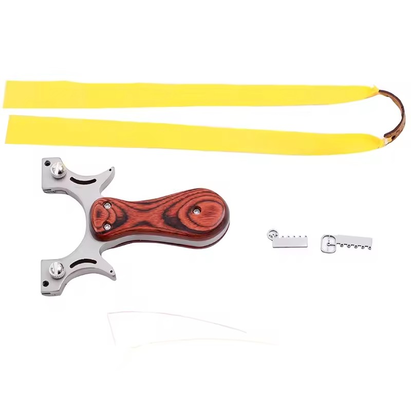 Chinese Stainless Steel Slingshots Hunting Rubber Bands Wood Slingshot professional